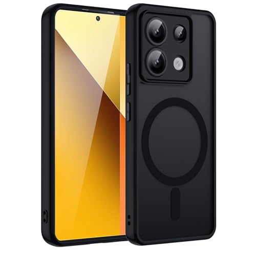Magnetisch Hülle für Xiaomi Redmi Note 13 4G(Nicht für 5G) Kompatibel mit Magnet, Handyhülle Matt Transluzente Schlanke ...