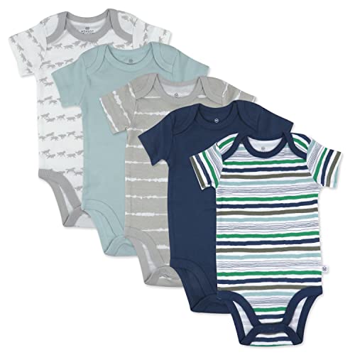 Image of HonestBaby Short Sleeve Bodysuits Multipack Organic Cotton for Infant Baby Boys