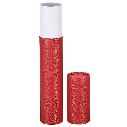 PATIKIL 2 Zoll x 13 Zoll Posterröhre Foto Aufbewahrungsröhre Kalligraphie Maltuben Versand Rohr für Papier Kunst Dokumente Rot