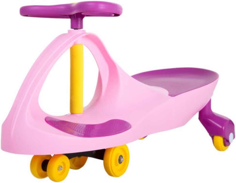 Lil' Rider Wiggle Car Ride On Toy – No Batteries, Gears or Pedals – Twist, Swivel, Go – Outdoor Ride Ons for Kids 3 Years and Up, M370049, Large, Pink