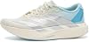 adidas Mujer, Adizero Evo Sl, Blanco hueso/Plata metálica/Azul hielo, 8, Mediano 8