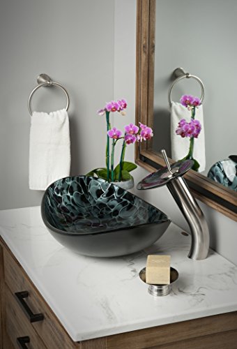 Novatto Tartaruga Oval Glass Vessel Bathroom Sink #TOP3