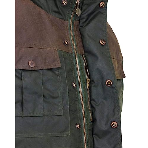 OUTBACK TRADING Men's Brant Breathable Waterproof Oilskin Outerwear Casual Western Vest4