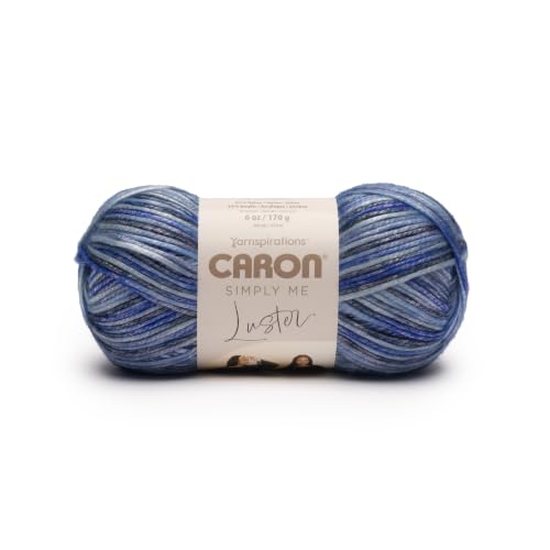 Image of Caron Simply Me Luster Yarn for Crocheting Soft, Ocean Wave, 2-Pack