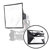 Movo MP-LB7 9x12 Speedlight Fabric Flash Softbox Diffuser with Roll-Up Windows for Fill Light, Bounce Control - Universal Design Fits Most Flashes