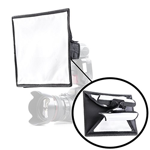 Movo MP-LB7 9x12 Speedlight Fabric Flash Softbox Diffuser with Roll-Up Windows for Fill Light, Bounce Control - Universal Design Fits Most Flashes