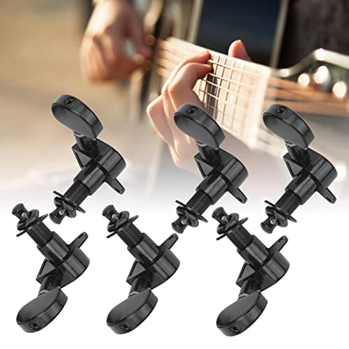 6 peças de pinos de afinação de cordas de guitarra, kit de cabeça de máquina de guitarra de metal, 3