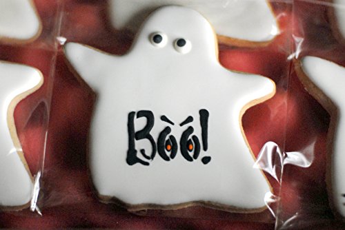 Designer Stencils Small Halloween Cookie Stencil Sayings, Beige/Semi-Transparent #TOP5