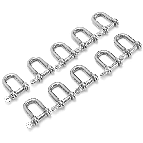 Breaking D Rigging Shackle Hooks, Stainless Steel M5 Straight Straight D Shackle for Ships for Household Applications