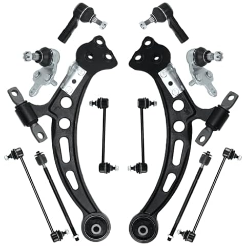 12PCS Front Lower Control Arms w/Ball Joints Front Rear Sway Bar Link Suspension Kit Replacement For 1997-2001 Toyota Camry Lexus ES300 1997 Avalon Cover