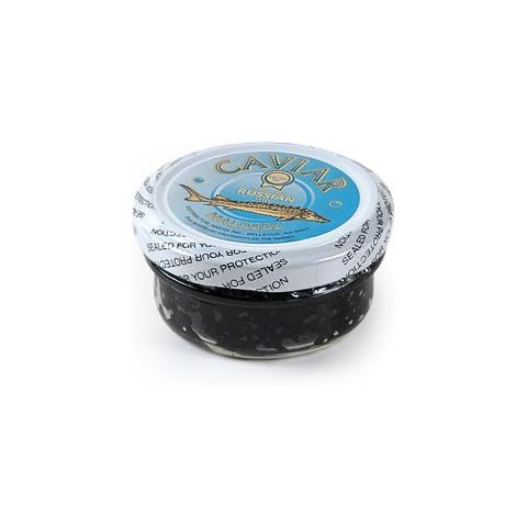 Sturgeon (Black) Caviar 56 g (2 oz.) jar, Complementary Overnight Shipping Cover
