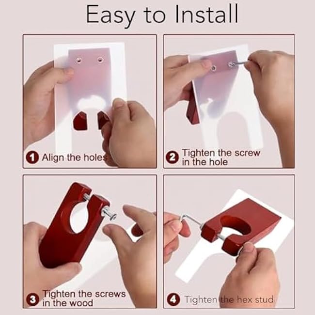 LiebeWH Shearing Guide for Carpet Trimmer, Wood Easy to Install Rug Tufting Carving Holder Base for Keeping Rugs Flat, Excluding Carpet Trimmer (Rosewood Handle)