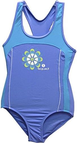 Liquid Sport Girl's Girl's Swim Wear - Yellow/Green/Black, Size 4