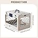 Folding Puppy Crate Cat Transport Box Hard Sided Transparent Portable Dog Kennel Pet Carrier for Small Dogs Rabbit Kitten, White
