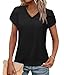 WIHOLL Womens Tshirts Plus Size Clothes for Women Loose Fit Short Petal Sleeve Tops Summer Outfits 2026 Beach Vacation Clothes Black 2XL