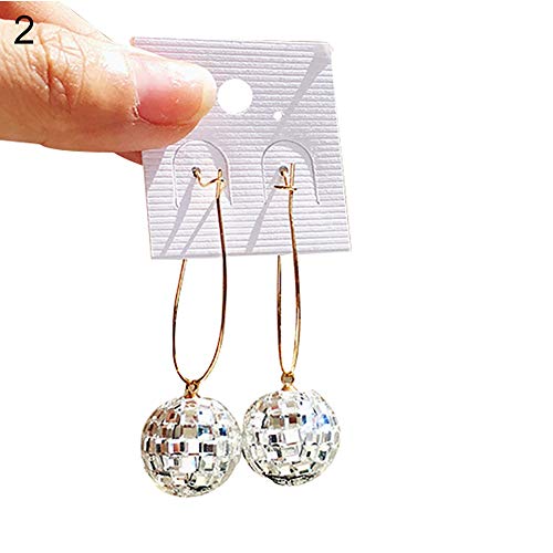 Preisvergleich Produktbild Muzhili3 Damen Ohrringe, modische Frauen Strass eingefasste Kugelhaken-Ohrringe Hochzeit Brautschmuck Dekoration 2#