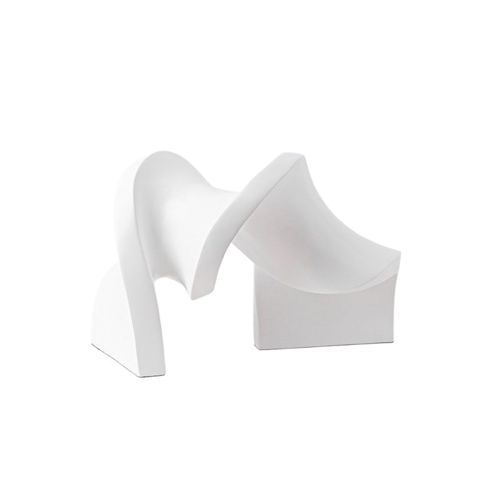 NBAKXXCO Home Decor Modern Creative Irregular-shaped Decorative Resin Sculpture for Living Room, Study, Office(White)