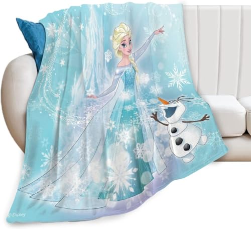 Ksopsdey Fro-Zen Mantas para Cama Fro-Zen Mantas Infantiles Manta de Franela para Mantilla de Franela para Siesta Súper Suave Ligera y Cálida Felpa para Mascota Cama Habitacion Dormitorio 100x150cm B