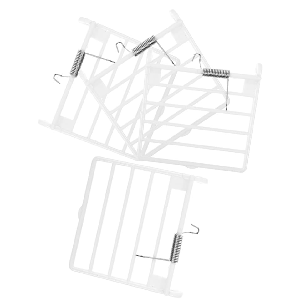Milisten 4pcs White Plastic Spring Door for Bird Cage with Spring Door Mechanism Prevents Birds from Escaping for Pets