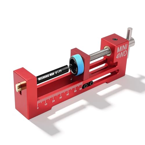 WGFOIP Aluminium Alloy 4 Wheel Drive Tire Installer, RC Mini Car Wheel Loader Tool for Easy Tire Fitting and Replacement (Red)