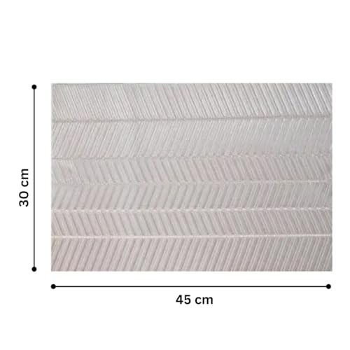 Image of YELONA Placemats for Dining Table - Heat Resistant, Non-Slip & Washable PVC Vinyl Table Mats - Set of 4, 45 x 30 cm (Almond Beige)