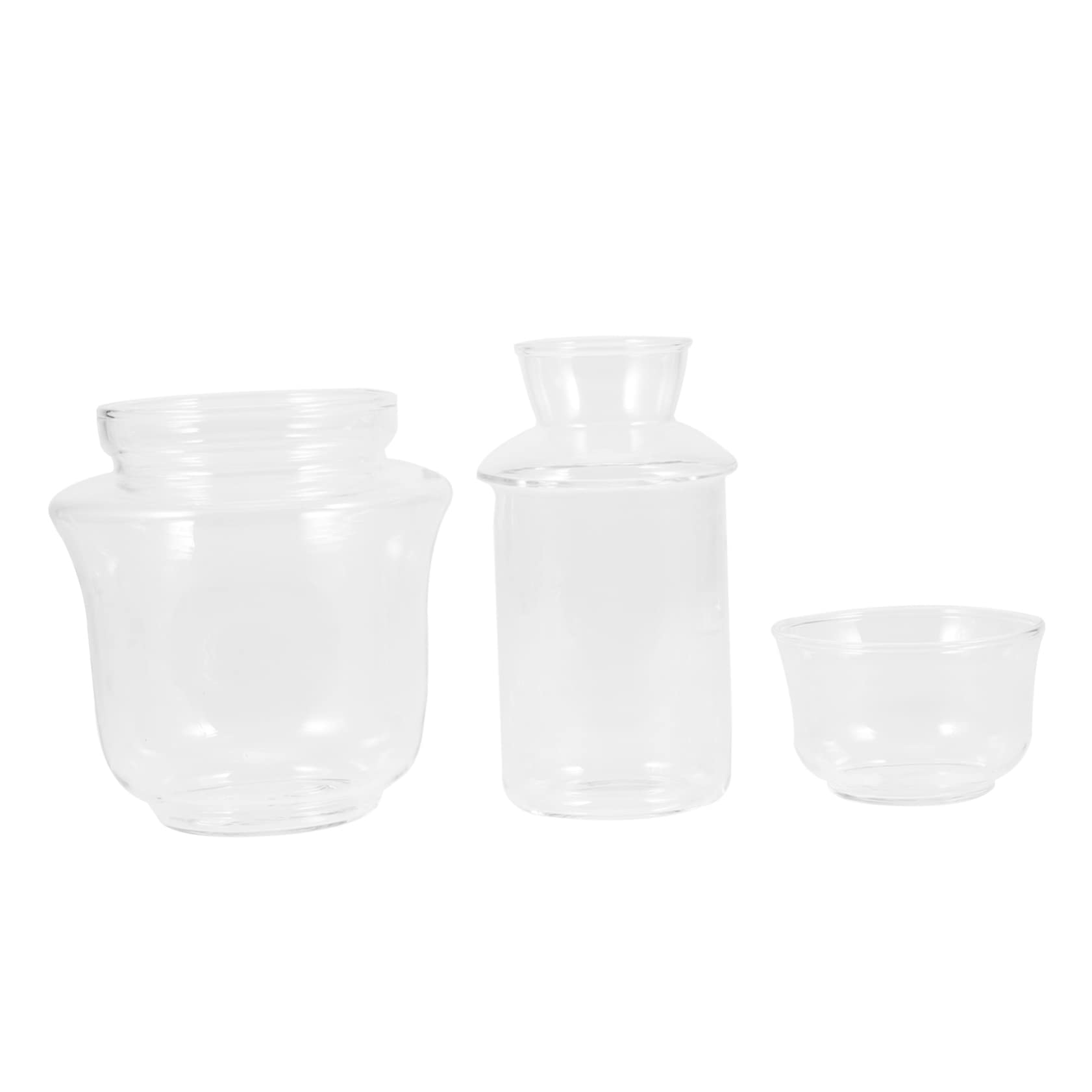 Cabilock Japanese Sake Warmer Glass Teapot Warmer Tea Heating Bottle for Families