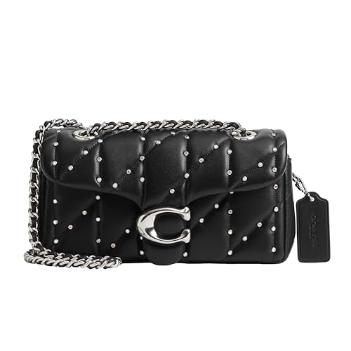 Coach Bolsa de ombro malhada 20, Preto 1, One Size