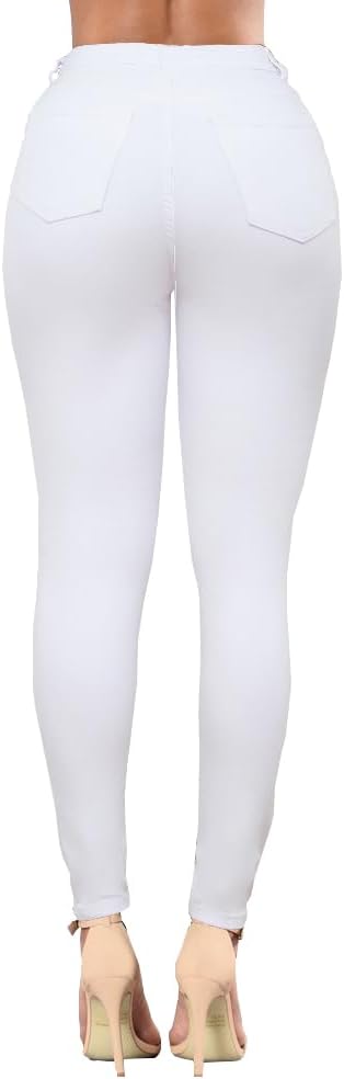 Women's High Waisted Ripped Jeans Slim Fit Distressed Skinny Jeans Stretch Butt Lifting Denim Pants - Image 4