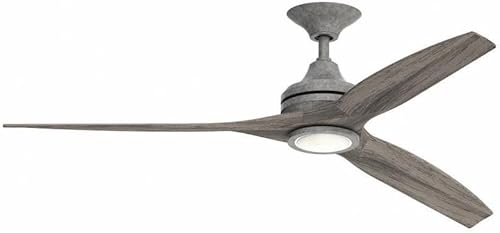 Miniatura 24 de Fanimation Spitfire - Ventilador de techo de 3 aspas con kit de luz, 13.7 pulgadas de alto y 60 pulgadas de ancho, acabado negro, color nogal oscuro