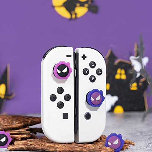 4PCS Cute Shockproof Monster Switch Luminous Thumb Grip Caps for Switch Lite & Switch & Switch OLED,