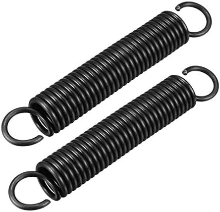 sourcingmap Extension Spring - 2.5mm Wire Dia , 18mm OD , 115mm Free Length Spring Steel Small Dual Hook Tension Spring 2pcs