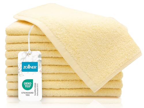 Zollner 10 Toallas De Tocador Amarillas, 40x60 Cm, Algodón 100 Zollner 10 Toallas De Tocador Amarillas, 40x60 Cm, Algodón 100
