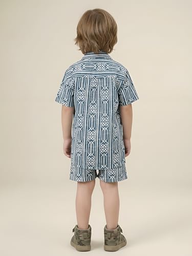 Image of POLKA TOTS Premium Cotton Co-Ord Clothing Set For Boys | Ultra-soft Half Sleeve Shirt & Shorts Combo for Kids Boys | Comfortable Casual - Beach Outfit for Baby Boys & Toddler | Kids Clothes for Boys