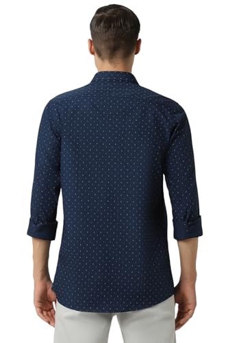 Image of Peter England Men's Cotton Slim Fit Print Shirt