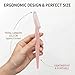 Dermaplaning Tool for Women, 40pcs Newbie Friendly Facial Hair Removal, Face Eyebrow Razors and Shaver with Protective Covers for Peach Fuzz Remover, Blush Pink, Stainless Steel