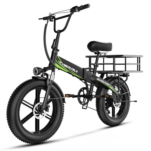 Image of 1000W Folding Electric Bike, 48V 20.8AH Large Removable Battery E-Bike, 30+MPH, 80 Miles Max Range, 20 inch Fat Tire Electric Bike for Adults, Adult Electric Bicycles for Commute