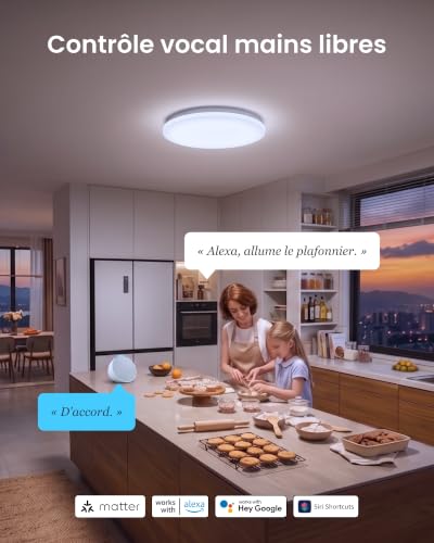 Plafonnier LED 32000LM connecté SwitchBot à intensité variable - 6