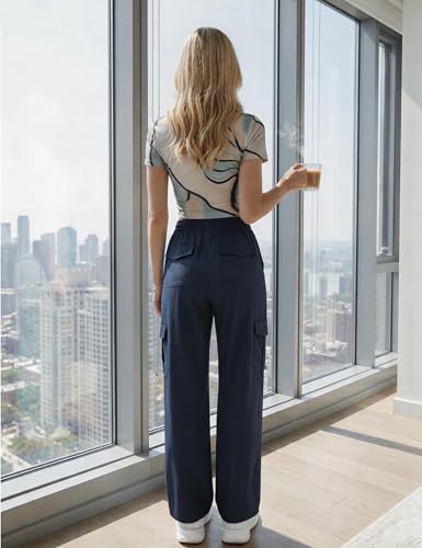 Image of Women's Cargo Pants 28 inch /30 inch Lightweight Quick Dry Casual Travel Pant Streetwear for Work Hiking Outdoor with 8 Pockets