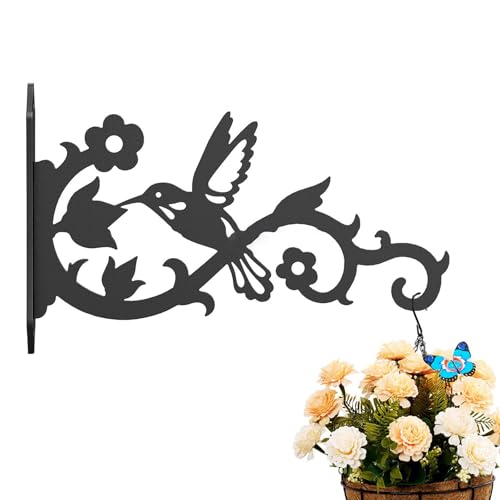 Colgador de pared para plantas, resistente para montaje en pared, ganchos decorativos rústicos, montaje en techo de pared, decoración interior y exterior para sala de estar, baño, dormitorio, jardín