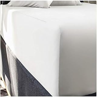rejuvopedic 16" EXTRA DEEP Double Size Egyptian Cotton Fitted SNOW Sheet, Bedding. **Carefully Woven From Long Staples