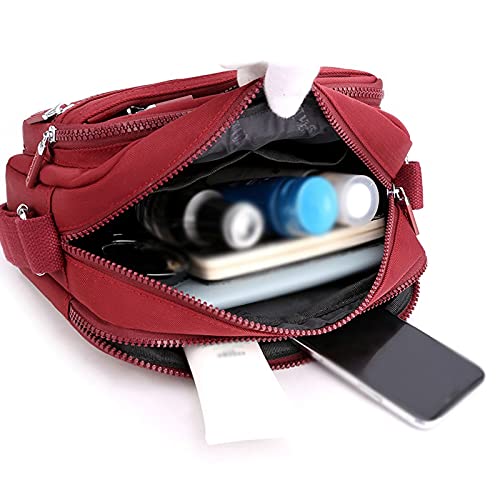 Shoulder Bags Messenger Bag Women's Shoulder Bag Nylon Handbag Large Capacity Small Women Phone Bag Wallet Purse for Teenage Girl(Pink)3