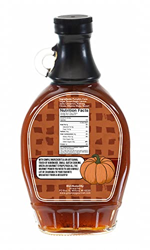 Image of Green Jay Gourmet Pumpkin Syrup - Premium Non GMO Fruit Syrup - 8 oz | Non GMO & Preservative Free, Perfect for Breakfast, Pancakes, Waffles, French Toast, Coffee, Drinks & Desserts