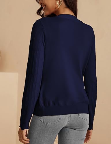 Image of VOIANLIMO Womens Cardigan Lightweight Open Front Knit Long Sleeve Cardigans Sweaters for Women