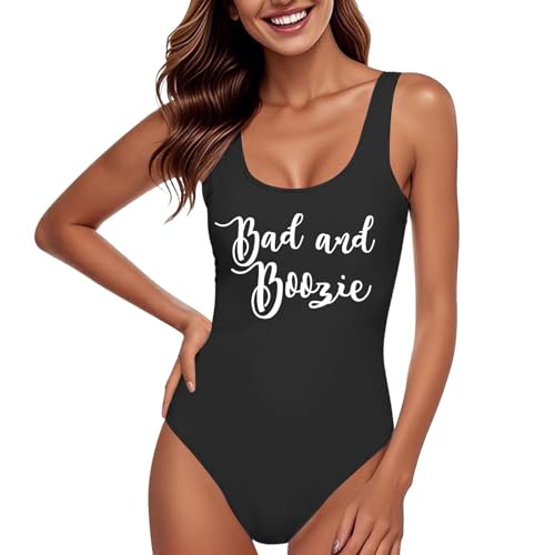 Bañador Despedida Soltera Sexy Espalda Expuesta Trajes de baño de Novia Nupciales Vientre Plano Bikinis Bride Bañadores Mujer Reductores Ropa de Baño con Relleno Piscina Playa Vacaciones