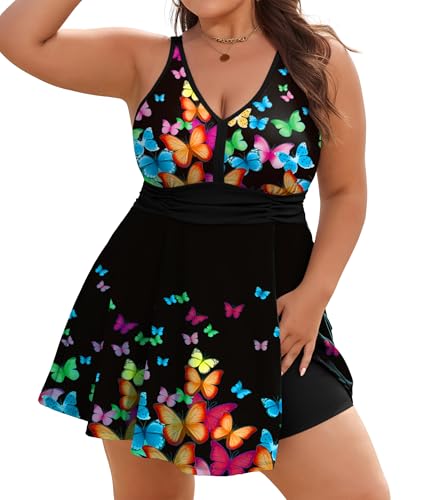Arolina Plus Size Swim Dress for Women Swimwear 2 Piece...