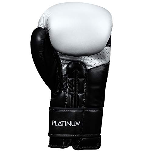Title Platinum Proclaim Training Gloves, Black/Silver, 18 Oz #TOP1