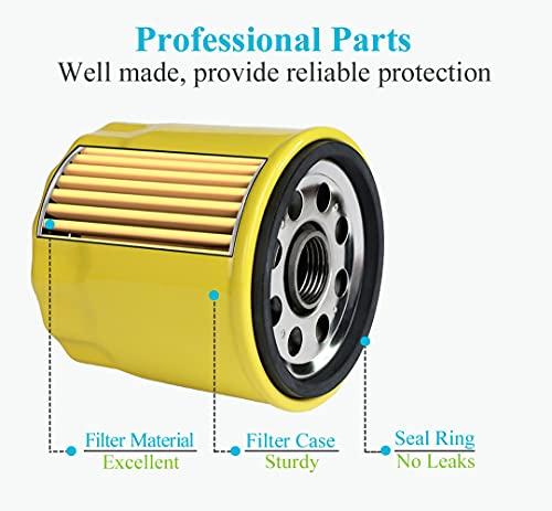 image for HOODELL 2 Pack 52 050 02-S Oil Filter, Pro Performance for Kohler M18 
