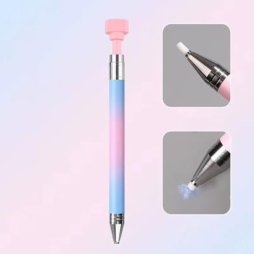 Rhinestone Picker Tool, Refillable Wax Pen with 3 Additional Wax Refills, Rhinestone Pickup Tool for Nail and Diamond Paint Art