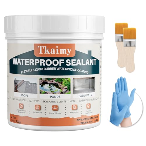 Tkaimy Transparent Invisible Waterproof Coating Agent, 17oz Liquid Waterproof Sealant Indoor & Outdoor Clear Water Sealant, Water-Based