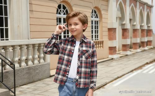 Image of Betusline Boy and Men Button Down Plaid Shirt | Soft,Breathable and Comfortable Fabric